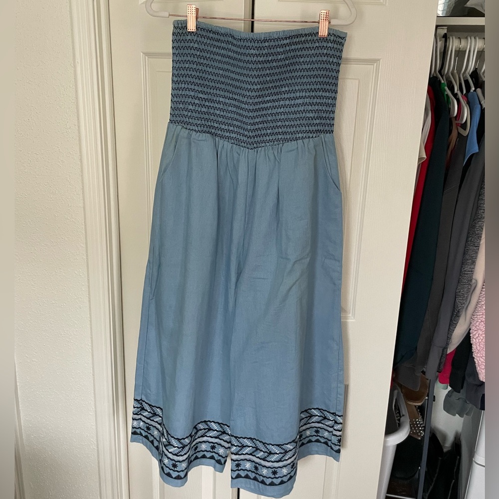 Dusty blue women’s boho romper - size L